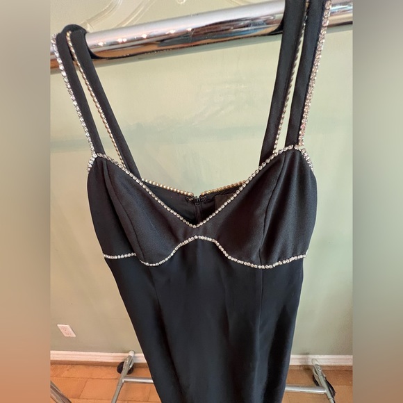 ABS evening collection black dress y2k vintage size 8 - Picture 10 of 11